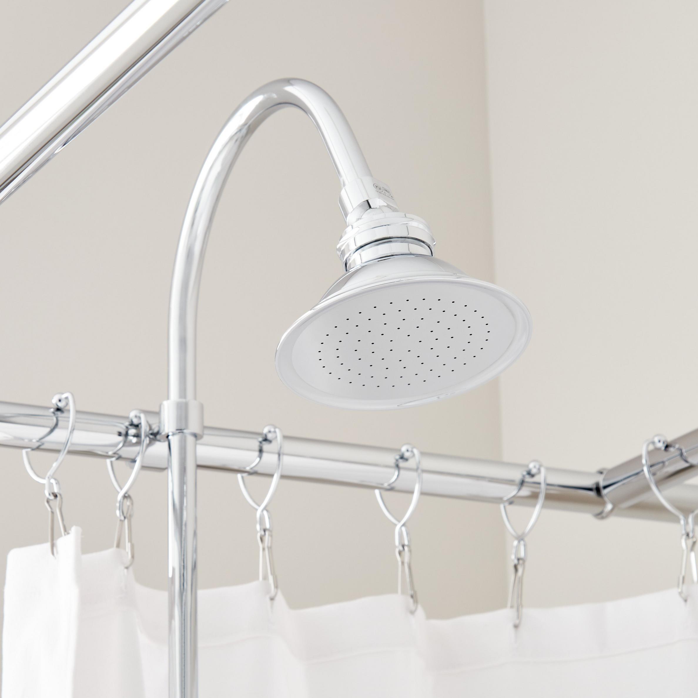 Gooseneck Shower Conversion Kit with Hand Shower 60" x 27" D Style