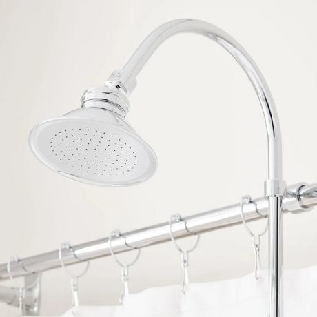 English Side Mount Conversion Kit with Hand Shower - 60" x 27" D Style Shower Ring