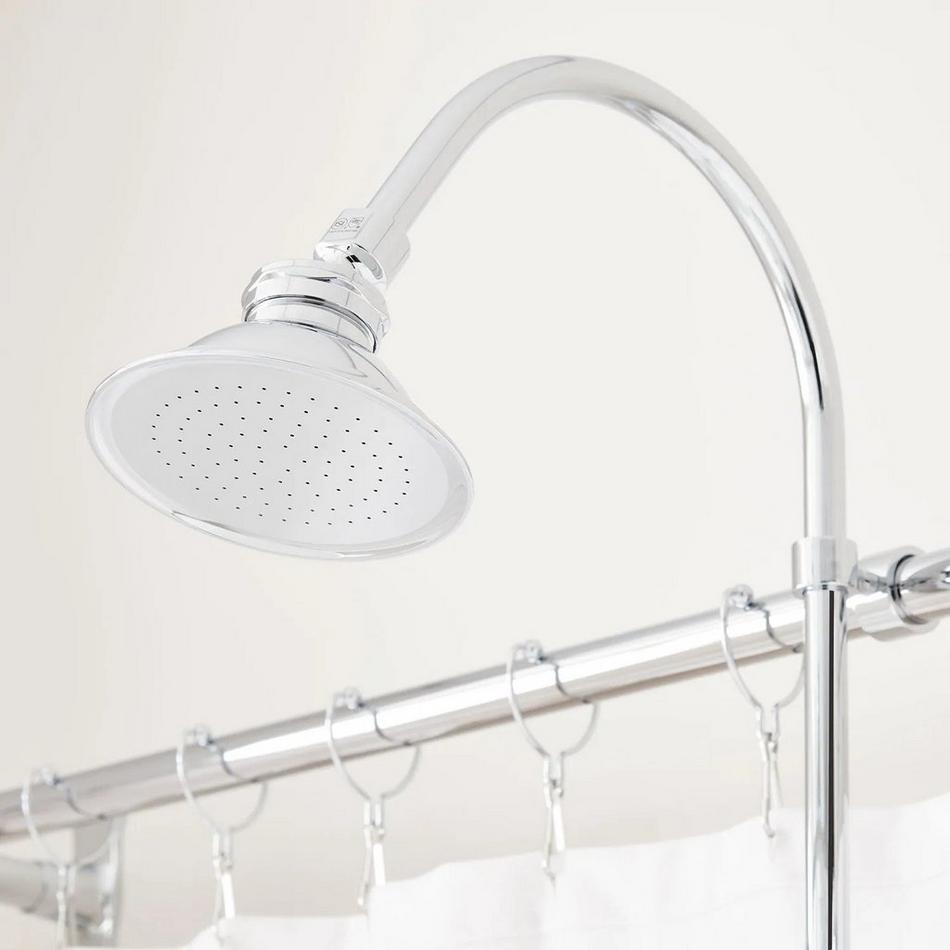 English Side Mount Conversion Kit with Hand Shower - 60" x 27" D Style Shower Ring - Chrome, , large image number 1