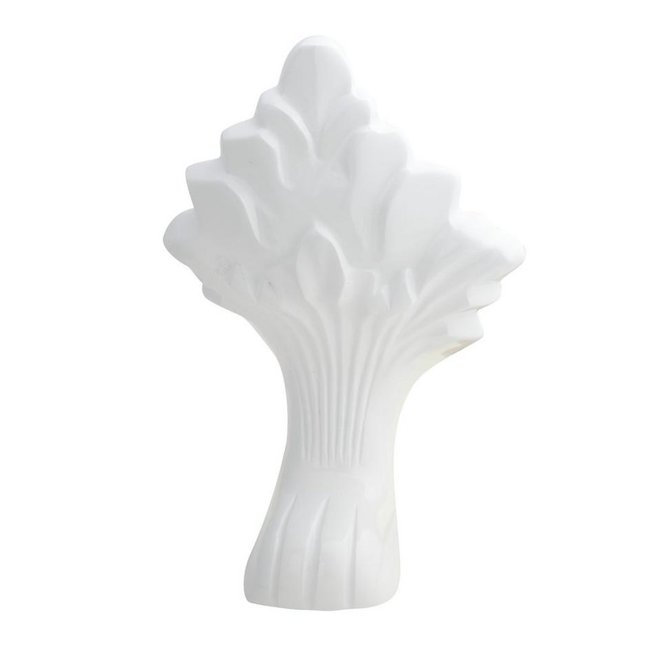 61" Arabella Cast Iron Double-Slipper Clawfoot Tub - White - No Holes - White Feet & Drain, , large image number 2