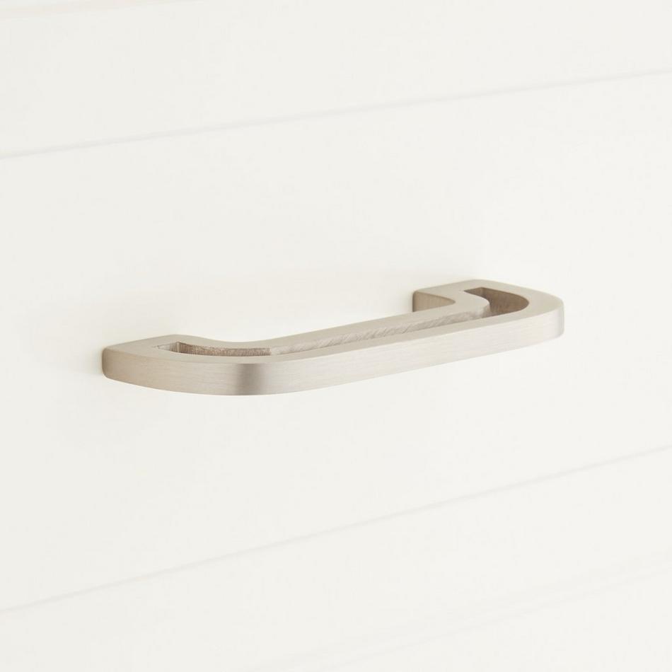 Abreau Solid Brass Cabinet Pull -  4" - Satin Nickel, , large image number 0