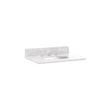 25" x 19" 2cm Narrow Marble Top for Undermount Sink - Carrara - White Porcelain Sink, , large image number 0