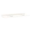 73"x22" 3cm Quartz Top for Undermount Sinks - 36" Centers - 8"- Arctic White - White Porcelain Sink, , large image number 0