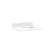 25" x 22" 3cm Marble Vanity Top for Rect. Undermount Sink-1 Hole Centered - Carrara - White Sink, , large image number 0