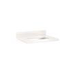 25" x 22" 3cm Quartz Vanity Top for Rectangular Undermount Sink - Arctic White - White Sink, , large image number 0
