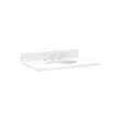 31" x 22" 3cm Marble Vanity Top for Undermount Sink - 8" Faucet Holes - Carrara - White Sink, , large image number 0