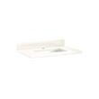 31"x 22" 3cm Quartz Vanity Top for Rect. Undermount Sink-1 Hole Centered - Arctic White - White Sink, , large image number 0