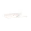 37"x 22" 3cm Quartz Vanity Top for Rect. Undermount Sink-1 Hole Centered - Arctic White - White Sink, , large image number 0