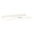 49"x22" 3cm Quartz Vanity Top for Rect. Undermount Sink-30-1/2" Drain Centers-Arctic Wht.-Wht. Sink, , large image number 0