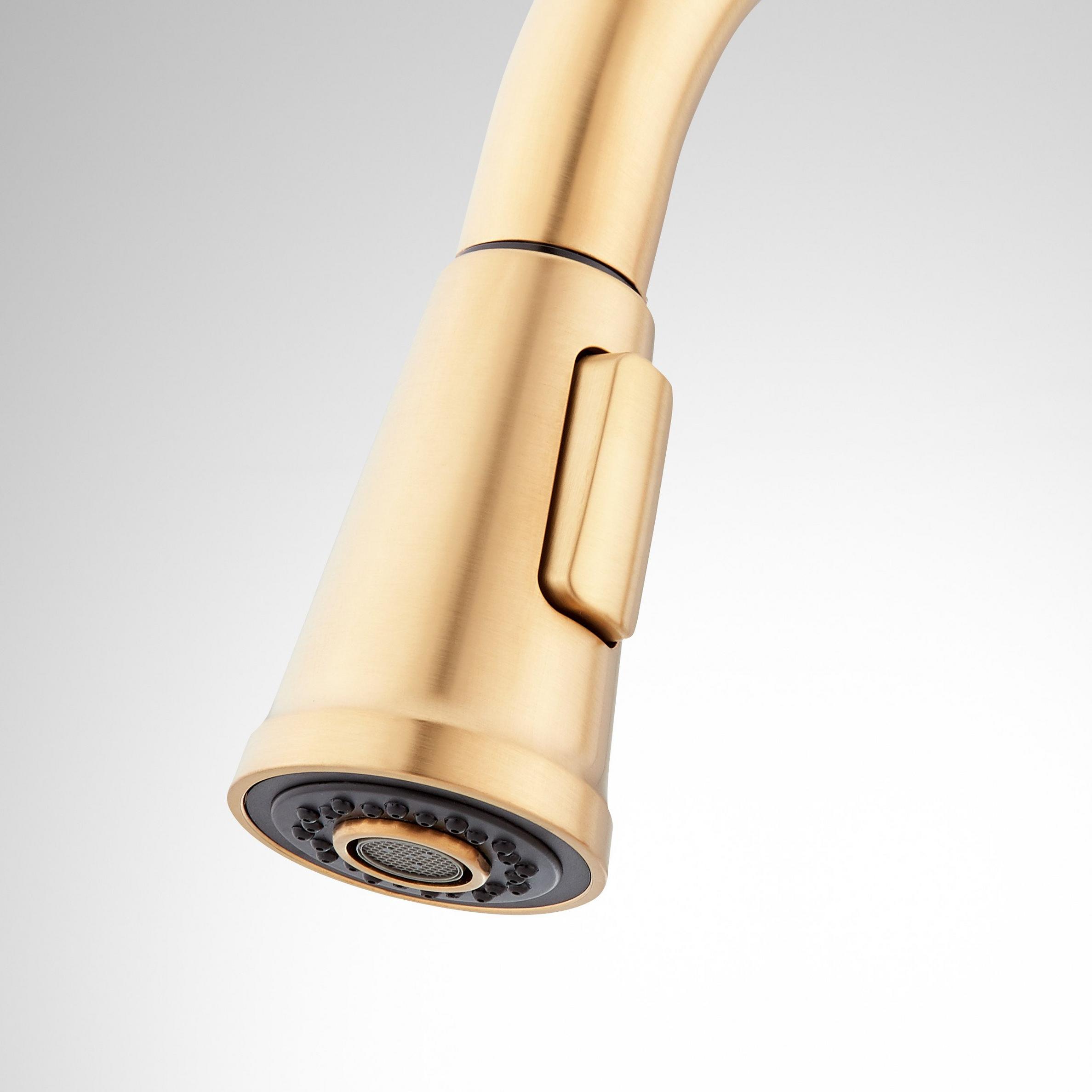 Greyfield Single-Hole Pull-Down Kitchen Faucet - Brushed Gold ...