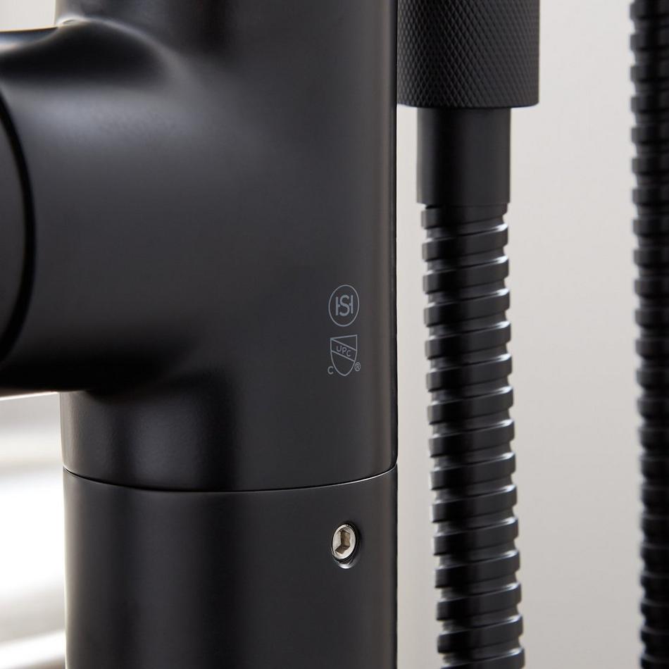 Lentz Freestanding Tub Faucet with rough-in valve - Lever Handle - Matte Black, , large image number 5