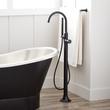Lentz Freestanding Tub Faucet with rough-in valve - Knob Handle - Matte Black, , large image number 0