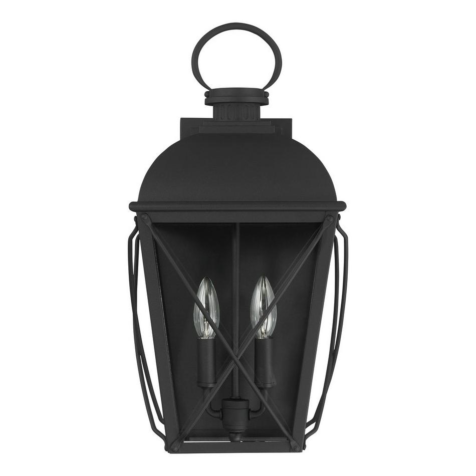 20" Fair Avenue 2-Light Outdoor Entrance Wall Sconce - Black, , large image number 2