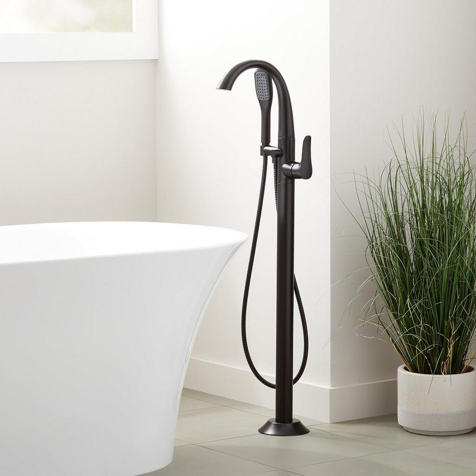 Provincetown Freestanding Tub Faucet with Hand Shower - Matte Black, , large image number 0