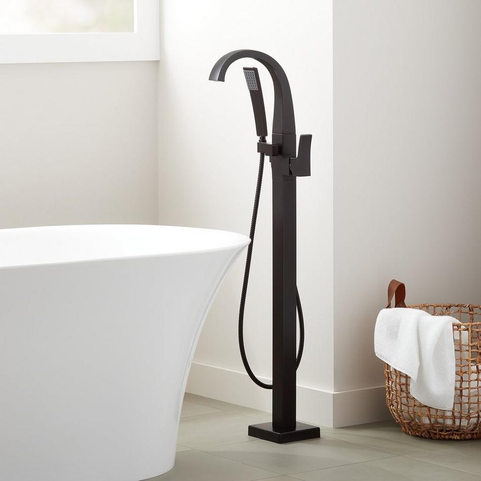 Vilamonte Freestanding Tub Faucet with Hand Shower - Matte Black, , large image number 0