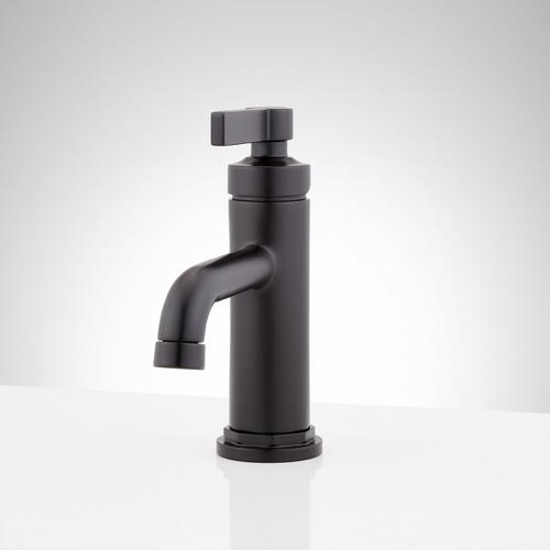 Greyfield Single-Hole Bathroom Faucet in Matte Black