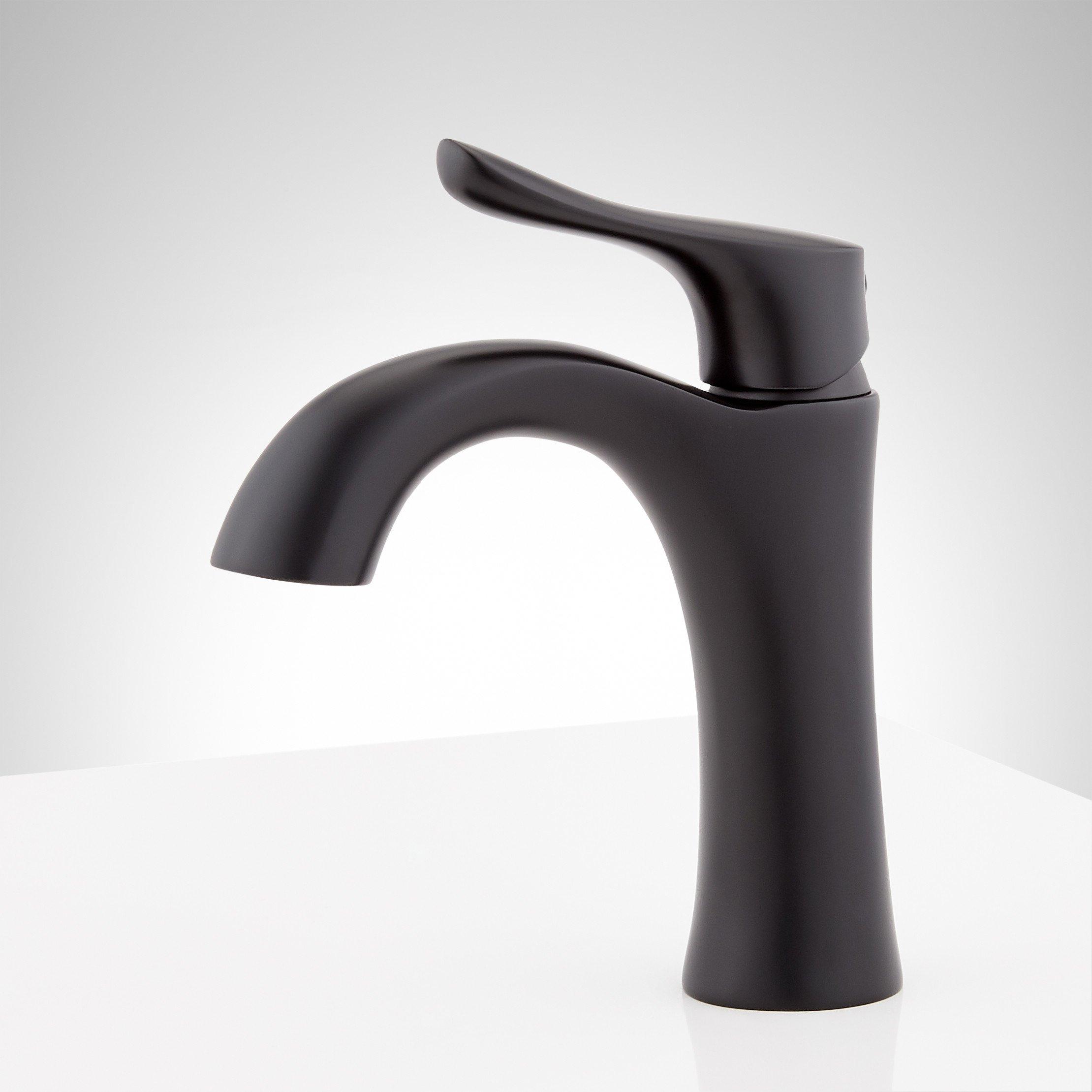 New Chrome Province-Town Single Hole Bathroom Faucet - top Signature Hardware