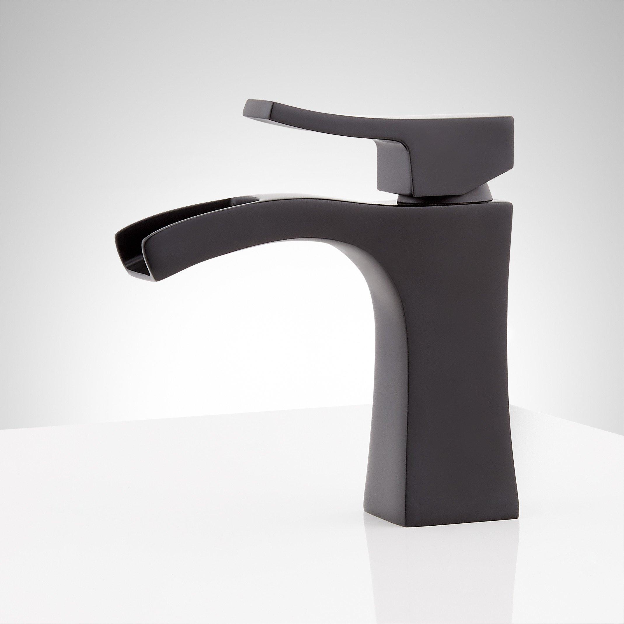 2024 Black matte waterfall bathroom faucet