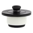 Lift & Turn Tub Drain with Adapter Sleeve - Matte Black, , large image number 1