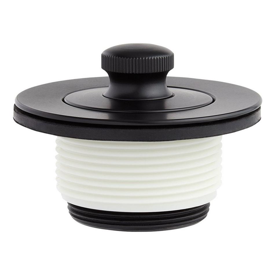 Lift & Turn Tub Drain with Adapter Sleeve - Matte Black, , large image number 1