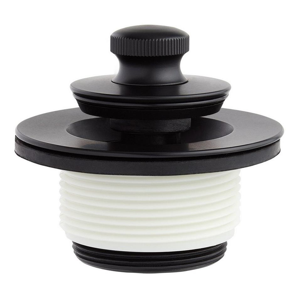 Lift & Turn Tub Drain with Adapter Sleeve - Matte Black, , large image number 2