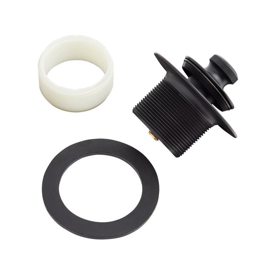 Lift & Turn Tub Drain with Adapter Sleeve - Matte Black, , large image number 3