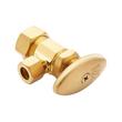 Angle Stop with Oval Handle - 5/8" X 3/8" - Brushed Gold, , large image number 1
