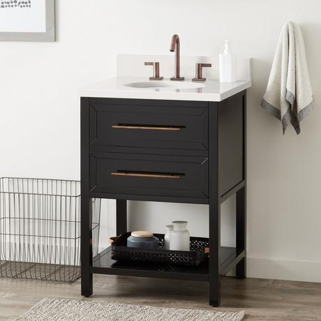 24" Robertson Console Vanity for Undermount Sink - Black