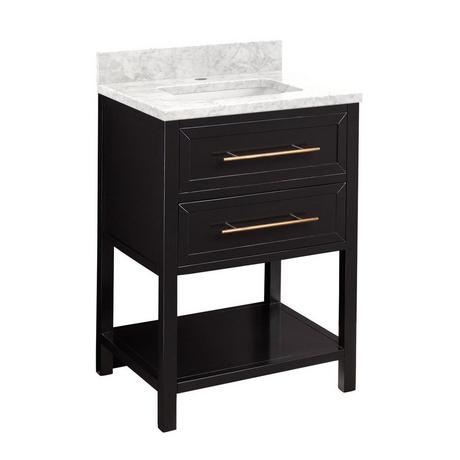 24" Robertson Console Vanity for Rectangular Undermount Sink - Black