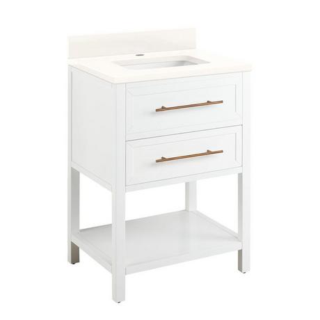 24" Robertson Vanity for Rect Undermount Sink - Bright White