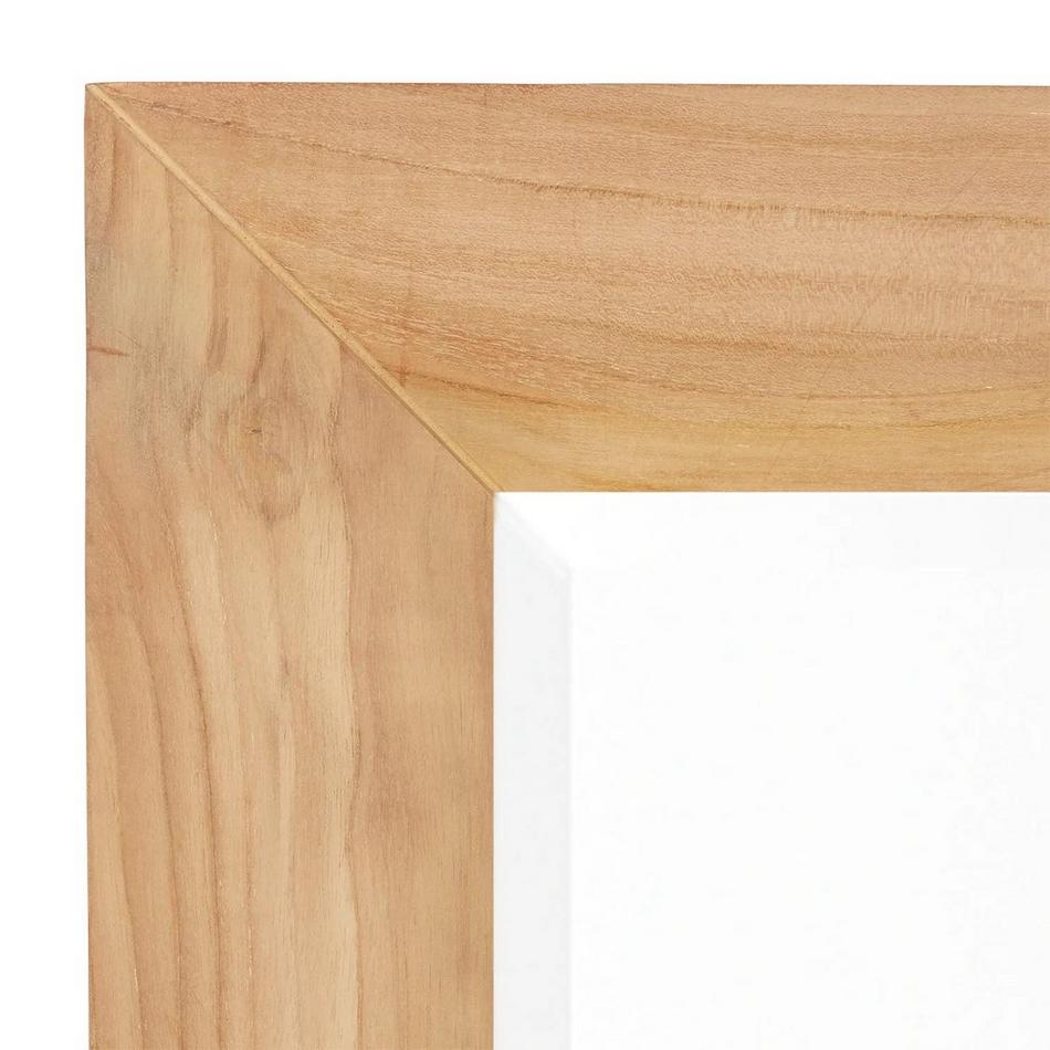 36" Osa Teak Beveled Mirror - Natural Teak, , large image number 2