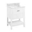 24" Olsen  Vanity  Rect Undmnt  - Soft White - Carrara Marble 8", , large image number 1