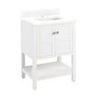 24" Olsen  Vanity  Rect Undmnt  - Soft White - Feathered White Quartz 1 Hole, , large image number 0