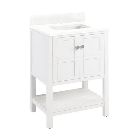 24" Olsen Console Vanity Rectangular Undermount Sink - Soft White