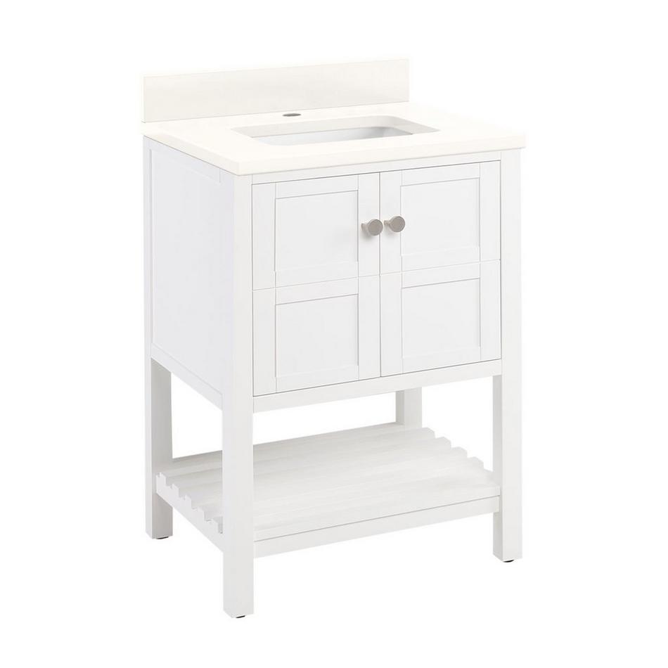 24" Olsen  Vanity  Rect Undmnt  - Soft White - Arctic White 1 Hole, , large image number 0