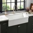 36" Gallo Fireclay Farmhouse Sink - White, , large image number 0