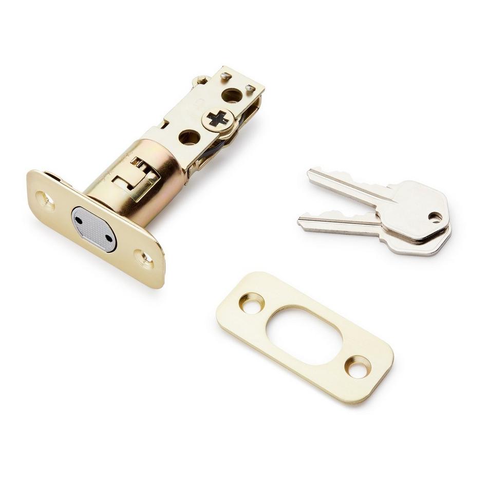 Adriot Deadbolt - 1-Cylinder for Entrance Set - Satin Brass, , large image number 1