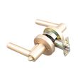 Ewing Entrance Set - Round Rosette - Round Rod Lever Handle Deadbolt - Satin Brass, , large image number 1