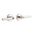 Ewing Entrance Set - Round Rosette - Round Rod Lever Handle Deadbolt - Brushed Nickel, , large image number 0