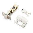 Ewing Entrance Set - Round Rosette - Round Rod Lever Handle Deadbolt - Brushed Nickel, , large image number 3