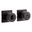 Adriot Entrance Set - Square Rosette - Knob Handle with Deadbolt - Matte Black, , large image number 1