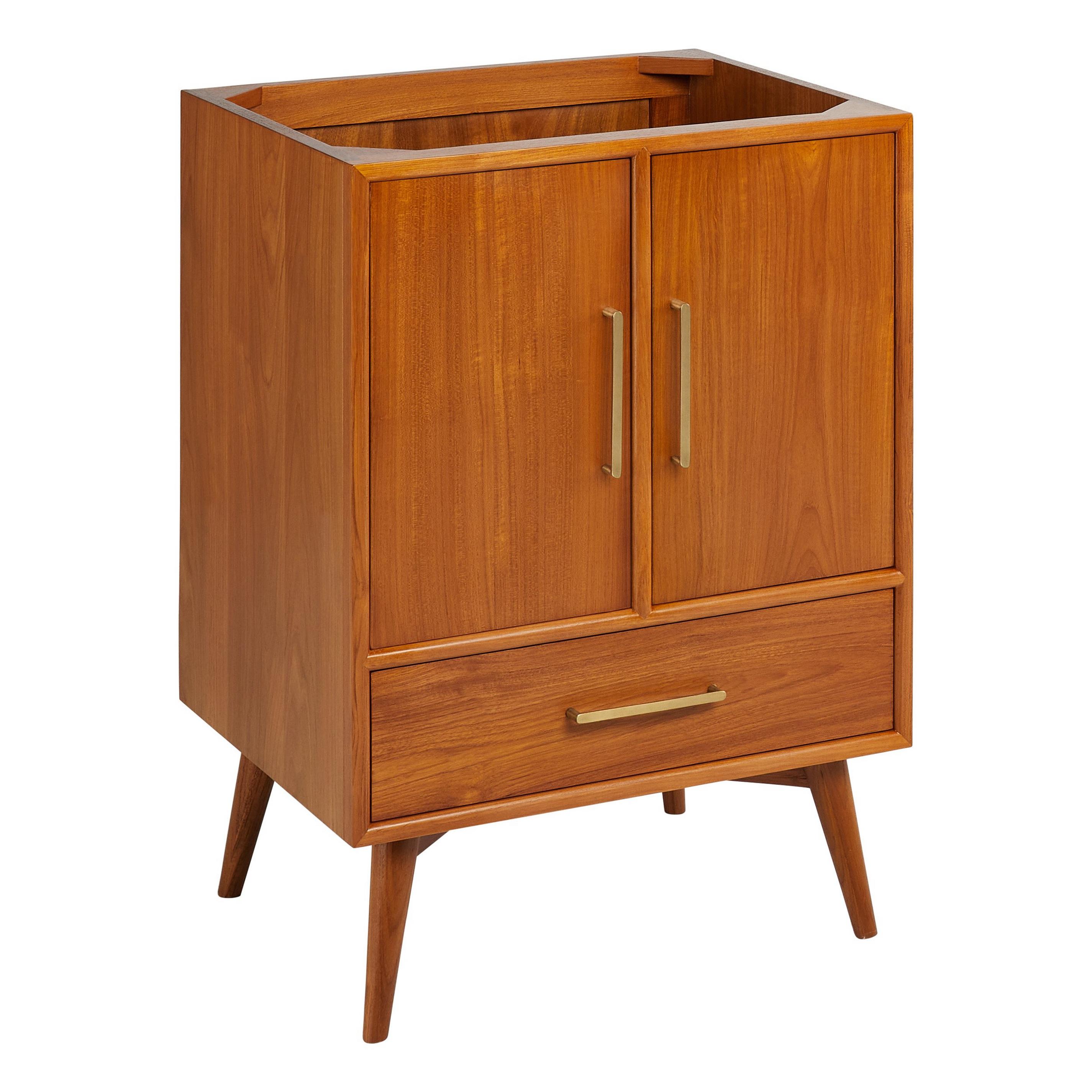24" Novak Teak Vanity with Rectangular Undermount Sink Teak