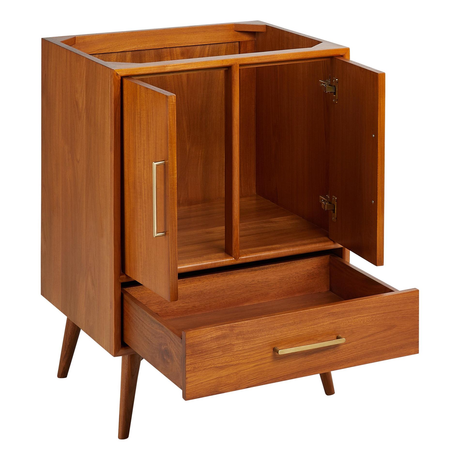 24" Novak Teak Vanity Natural Teak Vanity Only Signature