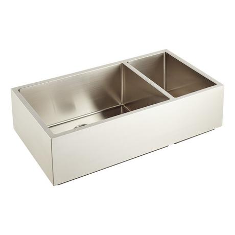36" Atwood 70/30 Offset Double-Bowl Stainless Steel Farmhouse Sink