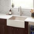 30" Fournier Stainless Steel Farmhouse Sink - Curved Apron, , large image number 0