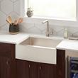24" Fournier Stainless Steel Farmhouse Sink - Curved Apron, , large image number 0