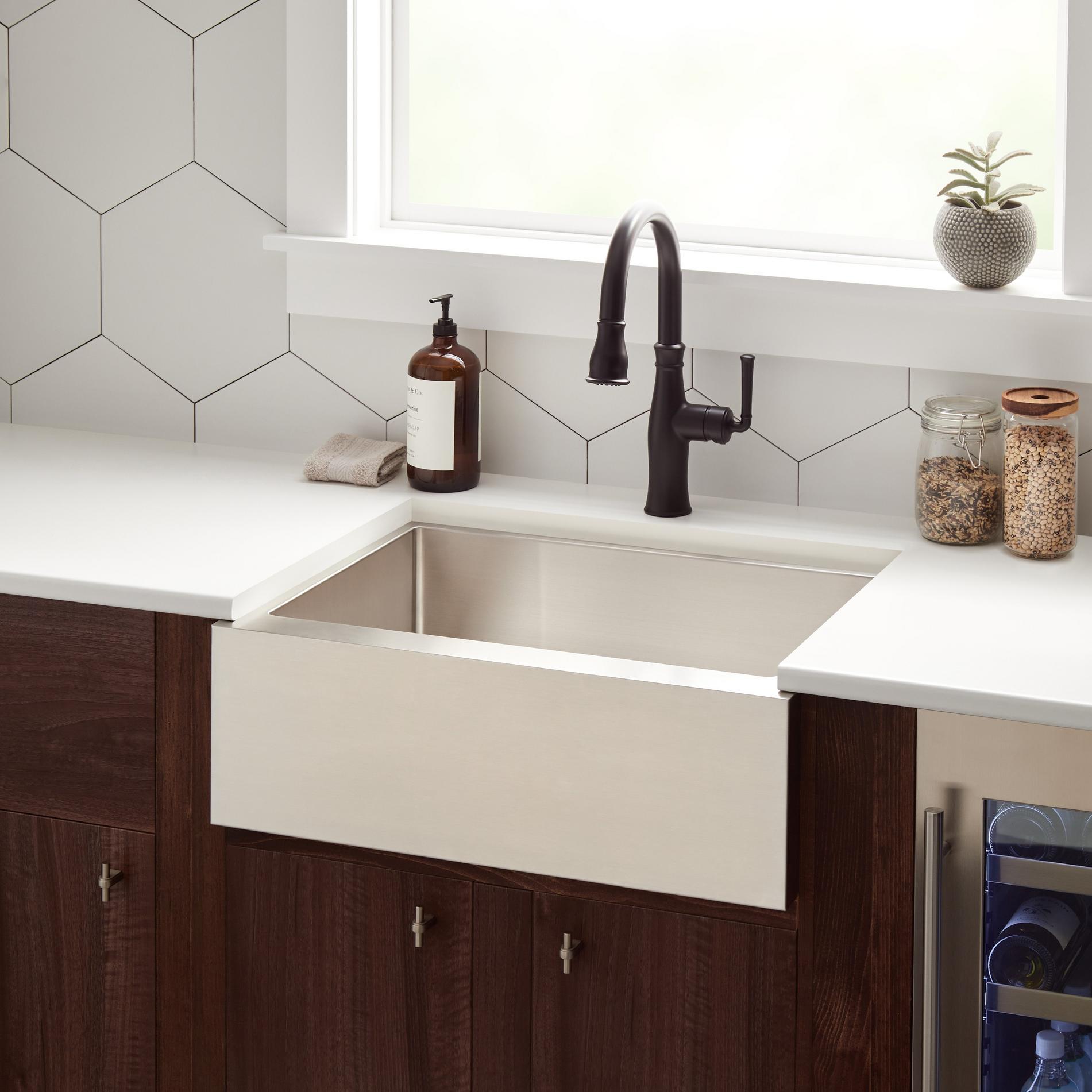 30 Hazelton Stainless Steel Farmhouse Sink Signature Hardware