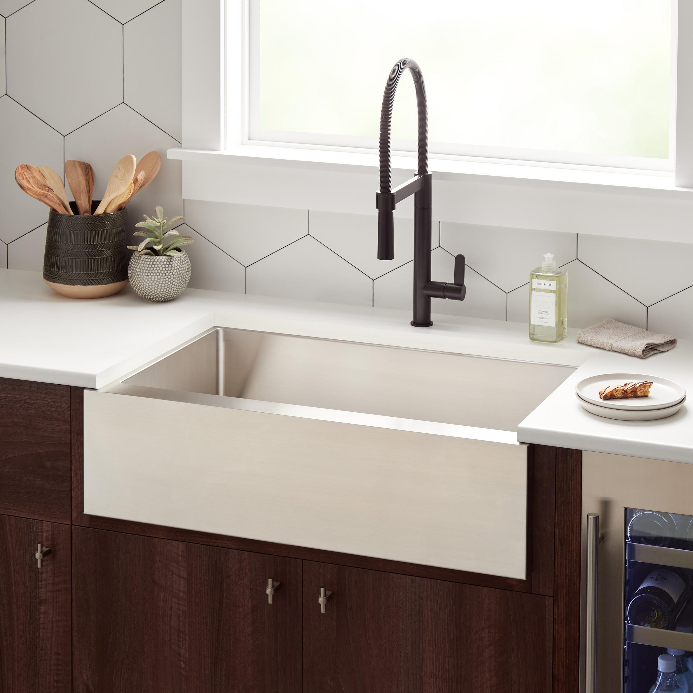 36 Hazelton Stainless Steel Farmhouse Sink Signature Hardware