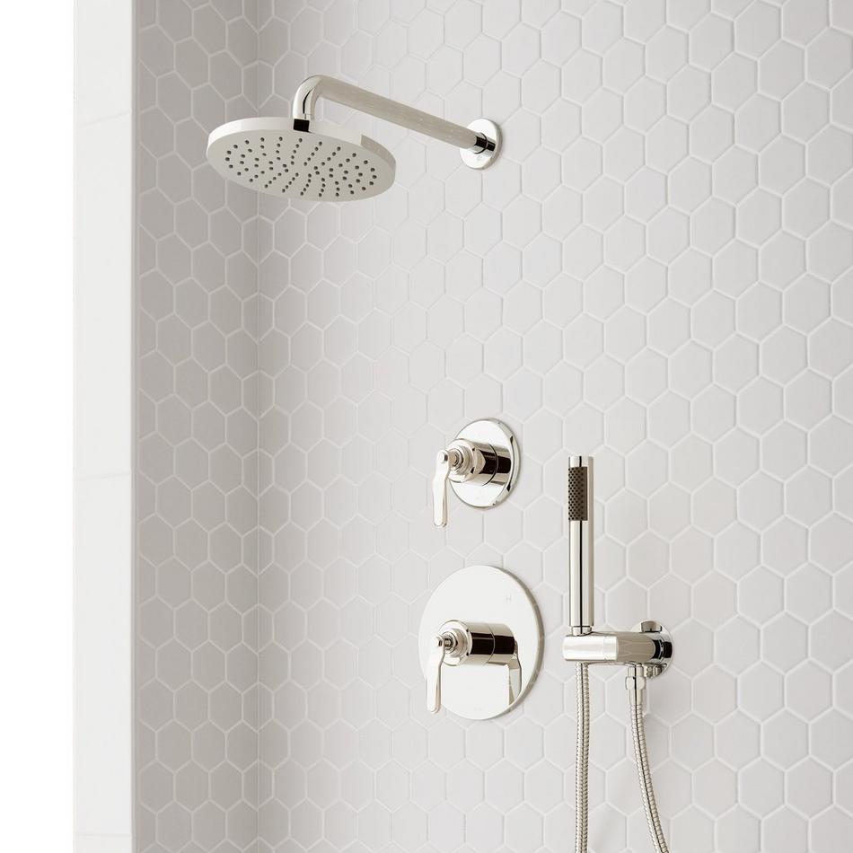 Gunther Pressure Balance Shower Set with Hand Shower and Wall Bracket, , large image number 1