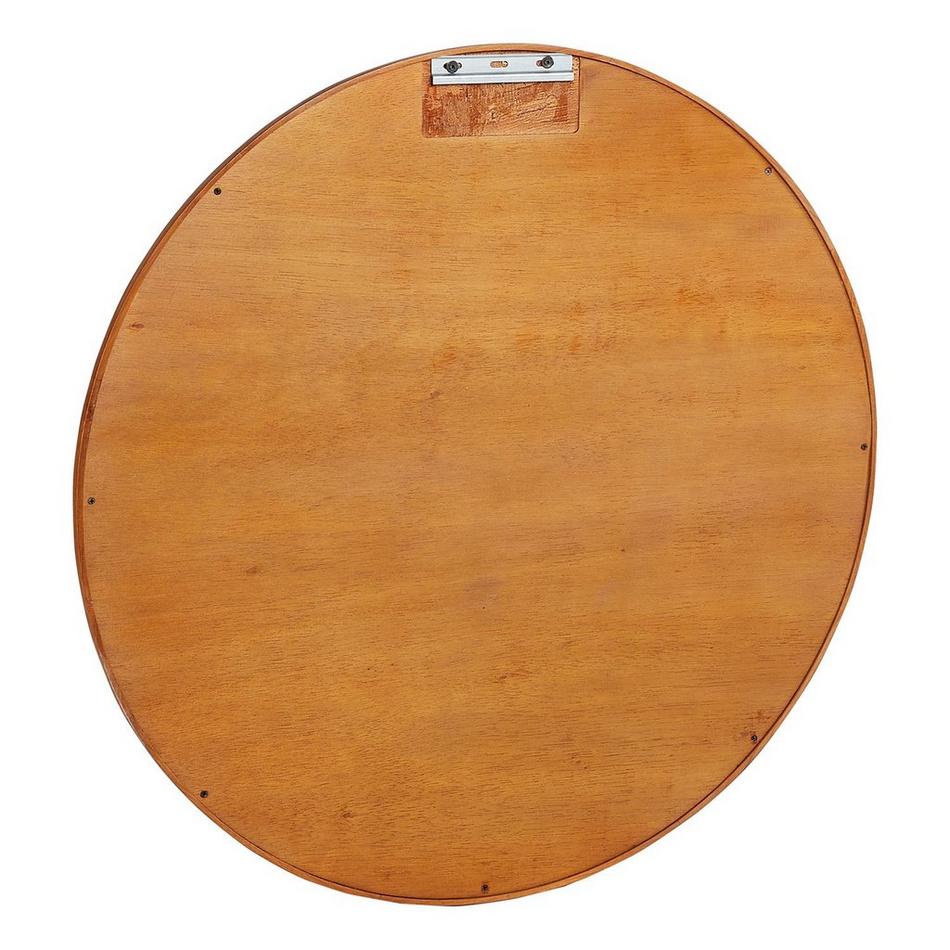 34" Novak Round Teak Vanity Mirror - Teak, , large image number 2